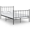 Schwarzer Bettrahmen Firoanda 120x200cm (Metall)