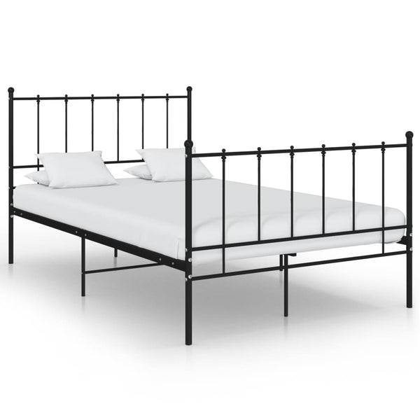 Schwarzer Bettrahmen Firoanda 120x200cm (Metall)