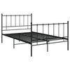 Schwarzer Bettrahmen Firoanda 120x200cm (Metall)