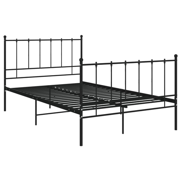 Schwarzer Bettrahmen Firoanda 120x200cm (Metall)