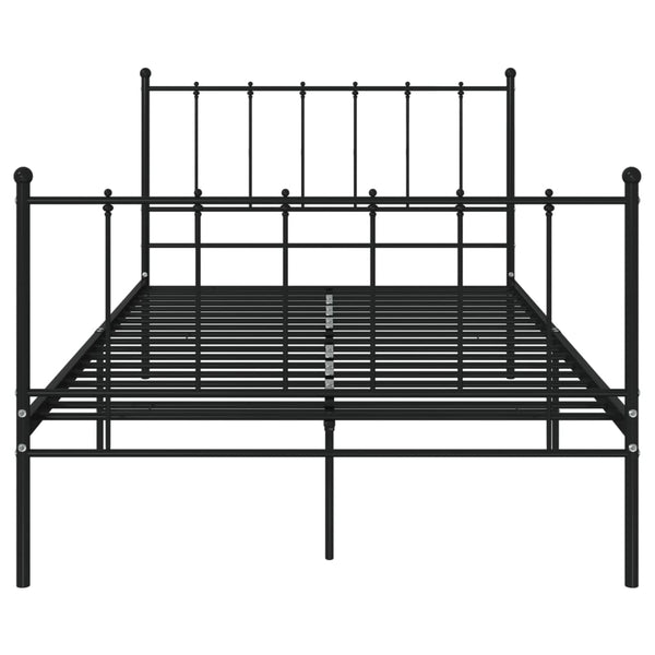 Schwarzer Bettrahmen Firoanda 120x200cm (Metall)