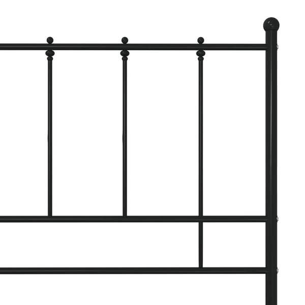 Schwarzer Bettrahmen Firoanda 120x200cm (Metall)