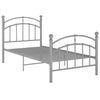 Graues Bettgestell Agrifina 90x200cm (Metall)