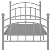Graues Bettgestell Agrifina 90x200cm (Metall)