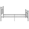 Graues Bettgestell Agrifina 90x200cm (Metall)