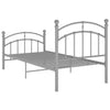 Graues Bettgestell Agrifina 90x200cm (Metall)