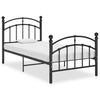 Schwarzer Bettrahmen Agrifina 100x200cm (Metall)