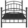 Schwarzer Bettrahmen Agrifina 100x200cm (Metall)