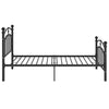 Schwarzer Bettrahmen Agrifina 100x200cm (Metall)