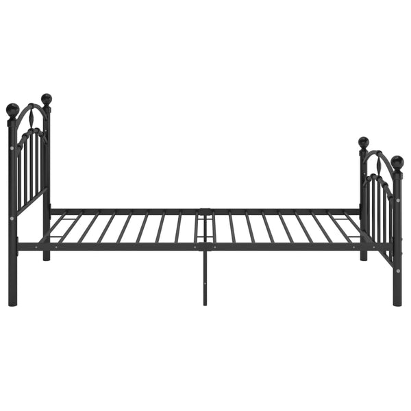 Schwarzer Bettrahmen Agrifina 100x200cm (Metall)