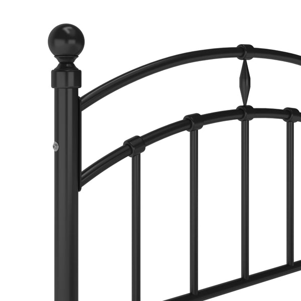 Schwarzer Bettrahmen Agrifina 100x200cm (Metall)