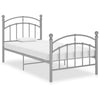 Graues Bettgestell Agrifina 100x200cm (Metall)