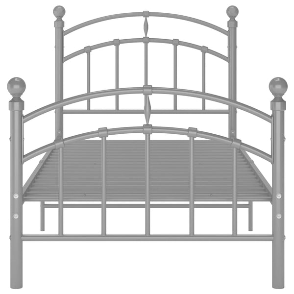 Graues Bettgestell Agrifina 100x200cm (Metall)