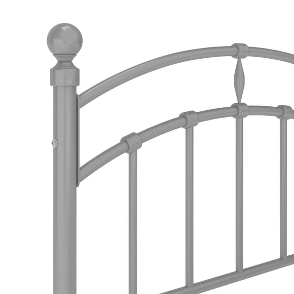 Graues Bettgestell Agrifina 100x200cm (Metall)