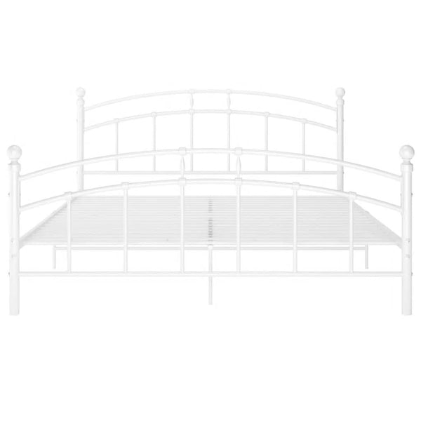 Weißes Bettgestell Agrifina 140x200cm (Metall)