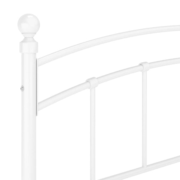 Weißes Bettgestell Agrifina 140x200cm (Metall)