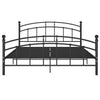 Schwarzes Bettgestell Agrifina 160x200cm (Metall)