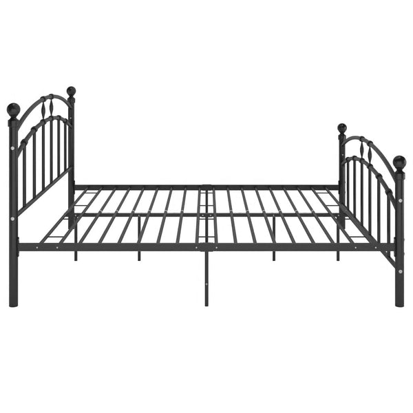 Schwarzes Bettgestell Agrifina 160x200cm (Metall)