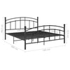 Schwarzes Bettgestell Agrifina 160x200cm (Metall)