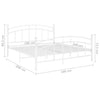 Bettgestell Agrifina 160x200cm, weiß (Metall)