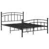 Schwarzer Bettrahmen Agrifina 200x200cm (Metall)