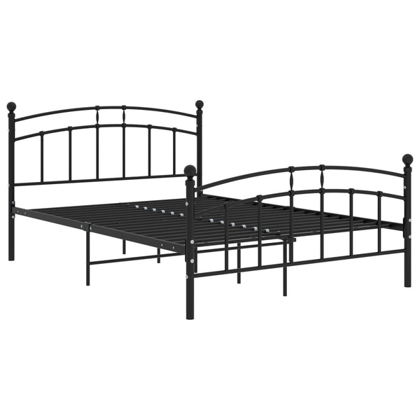 Schwarzer Bettrahmen Agrifina 200x200cm (Metall)
