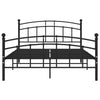 Schwarzer Bettrahmen Agrifina 200x200cm (Metall)