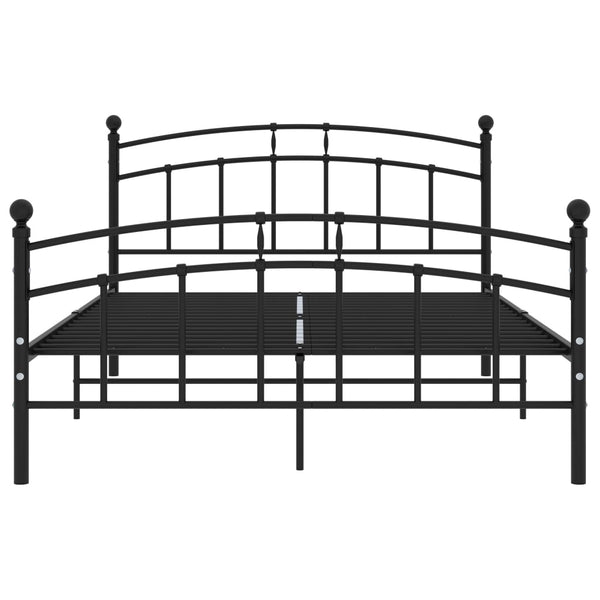 Schwarzer Bettrahmen Agrifina 200x200cm (Metall)