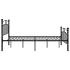 Schwarzer Bettrahmen Agrifina 200x200cm (Metall)
