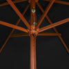 Schwarzer Sonnenschirm Holzrahmen Fiti 200x300cm