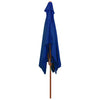 Blauer Sonnenschirm Holzgestell Fiti 200x300cm