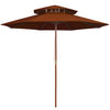 Terrakotta Sonnenschirm Roni 270cm (Doppelschirm, Holzstiel)