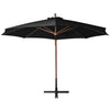 Schwarzer Hängeregenschirm mit Stange Sevia 3,5x2,9 m (sechs)