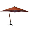 Terracotta hängender Sonnenschirm mit Stange Sevia 3x3 m (sechs)