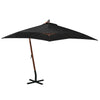 Schwarzer Ampelschirm mit Mast Sevia 3x3 m (sechs)