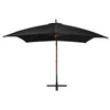 Schwarzer Ampelschirm mit Mast Sevia 3x3 m (sechs)