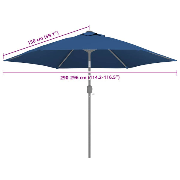 Himmelblauer Sonnenschirm-Ersatzbezug Walton 300cm