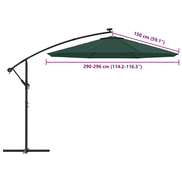 Grüner Sonnenschirm-Ersatzbezug Havrisciuc 300cm