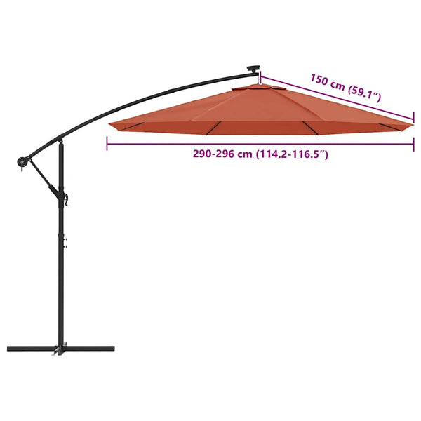 Terrakotta Sonnenschirm-Ersatzbezug Havrisciuc 300cm