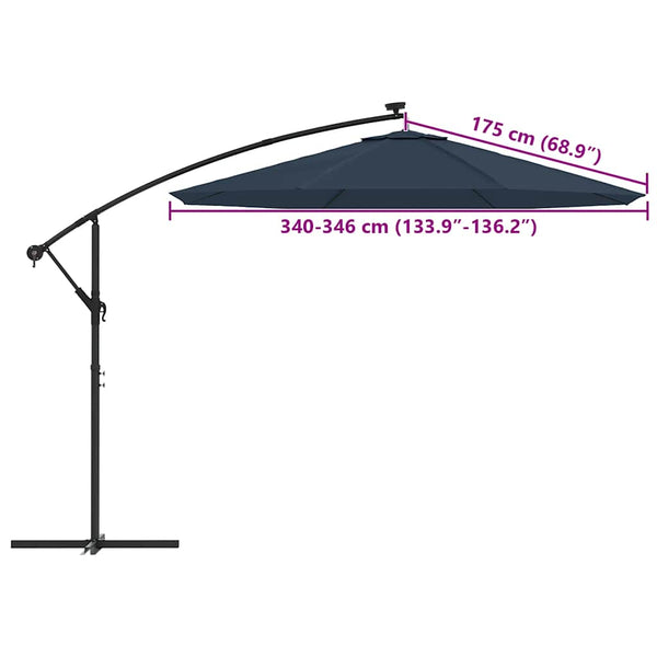 Blauer Sonnenschirm-Ersatzbezug Havrisciuc 350cm