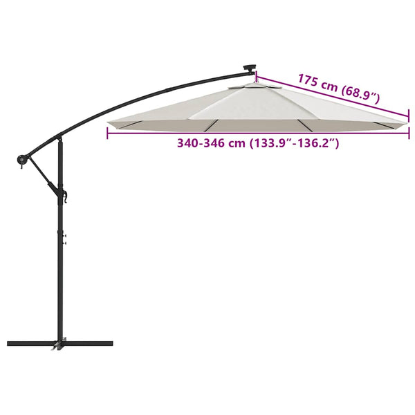 Sonnenschirm-Ersatzbezug in Sandweiß Havrisciuc 350cm