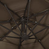 Braungrauer Sonnenschirm Shiloh 3x3 m (4-stufig, Aluminiummast)