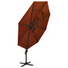 Terracotta Sonnenschirm Shiloh 3x3 m (4-stufig, Aluminiummast)