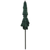 Grüner Sonnenschirm Marylee 2x2 m (3-stufig, Aluminiumstange)