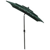 Grüner Sonnenschirm Marylee 2x2 m (3-stufig, Aluminiumstange)