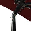 Weinroter Sonnenschirm Marylee 2x2 m (3-stufige Aluminiumstange)