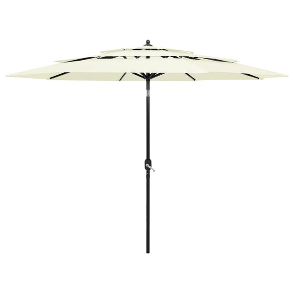 Sonnenschirm Savola Sand 3 m (3-stufige Aluminiumstange)