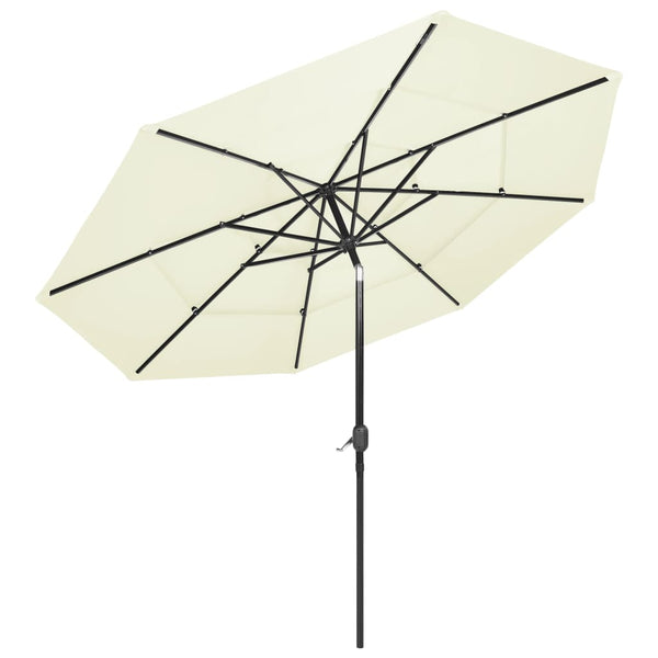 Sonnenschirm Savola Sand 3 m (3-stufige Aluminiumstange)