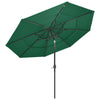 Grüner Sonnenschirm Savola 3 m (3-stufig, Aluminiumstange)