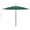 Grüner Sonnenschirm Savola 3 m (3-stufig, Aluminiumstange)
